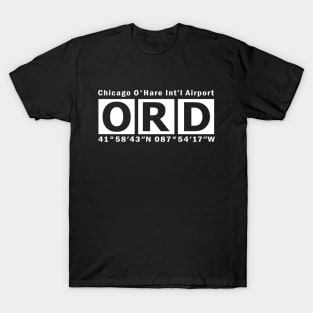 ORD Airport, Chicago O'Hare International Airport T-Shirt